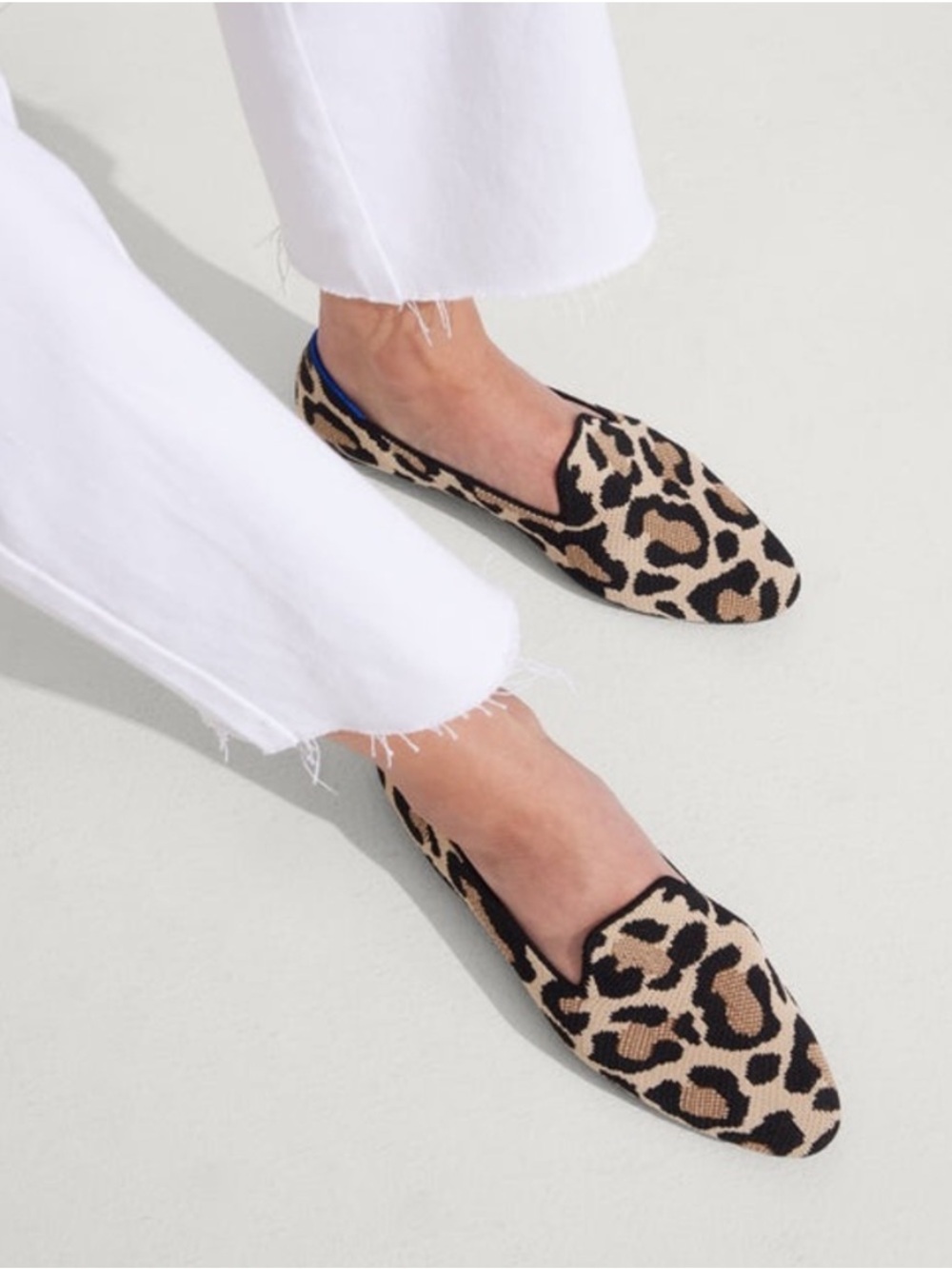 Rothy’s The Almond Loafers in Desert Cat Flats Shoes Leopard Print Animal 6